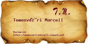Temesvári Marcell névjegykártya