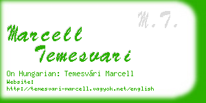 marcell temesvari business card