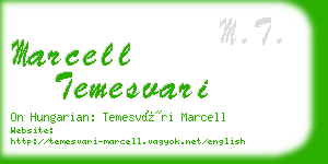 marcell temesvari business card